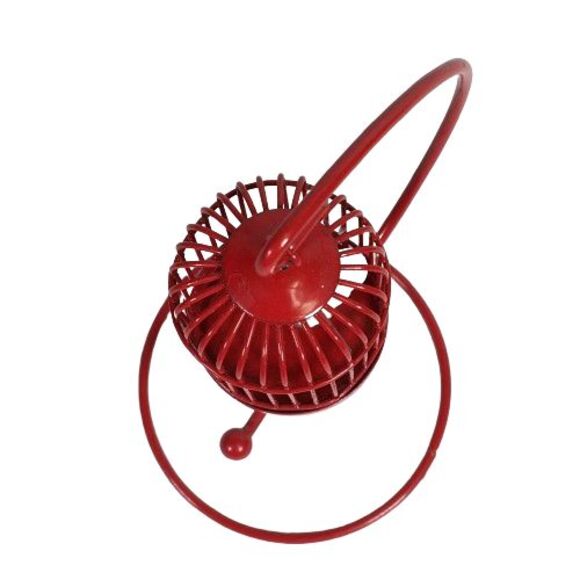 Red Metal Birdcage Cage White Bird Canary w/ Removable Stand Miniature Dollhouse - Picture 4 of 9